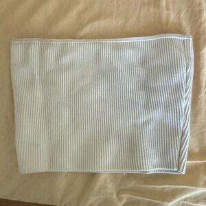 Babaton White Ribbed tube top